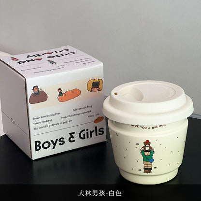 Cute Couple Mugs Set, Matching His and Hers Coffee Cups