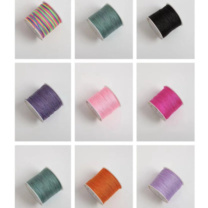 DIY Braided Jewelry Cord - Durable, Multi-Color Thread for Handmade Bracelets, Necklaces & Crafts