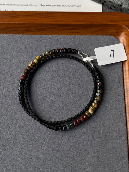 Eternal Black Tibetan Bracelet – Double-Strand Micro-Beaded Protection Braid