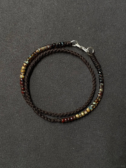 Eternal Black Tibetan Bracelet – Double-Strand Micro-Beaded Protection Braid