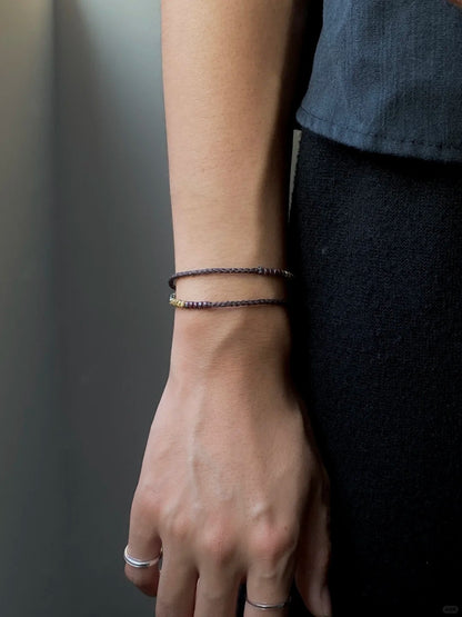 Eternal Black Tibetan Bracelet – Double-Strand Micro-Beaded Protection Braid