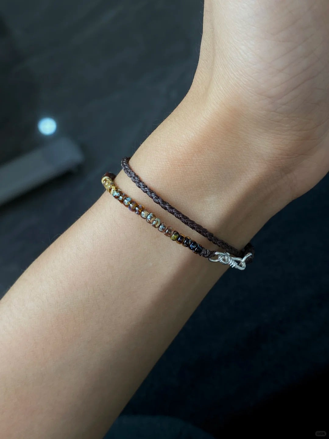 Eternal Black Tibetan Bracelet – Double-Strand Micro-Beaded Protection Braid