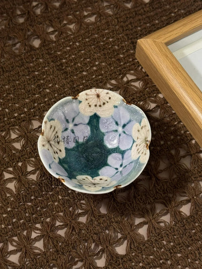 Hand-Painted Ceramic | Floral Small Teacup & Wine Cup