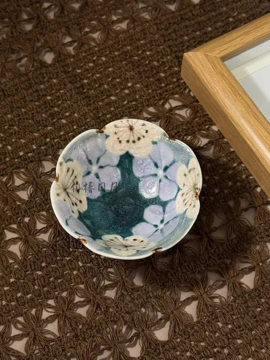 Hand-Painted Ceramic | Floral Small Teacup & Wine Cup