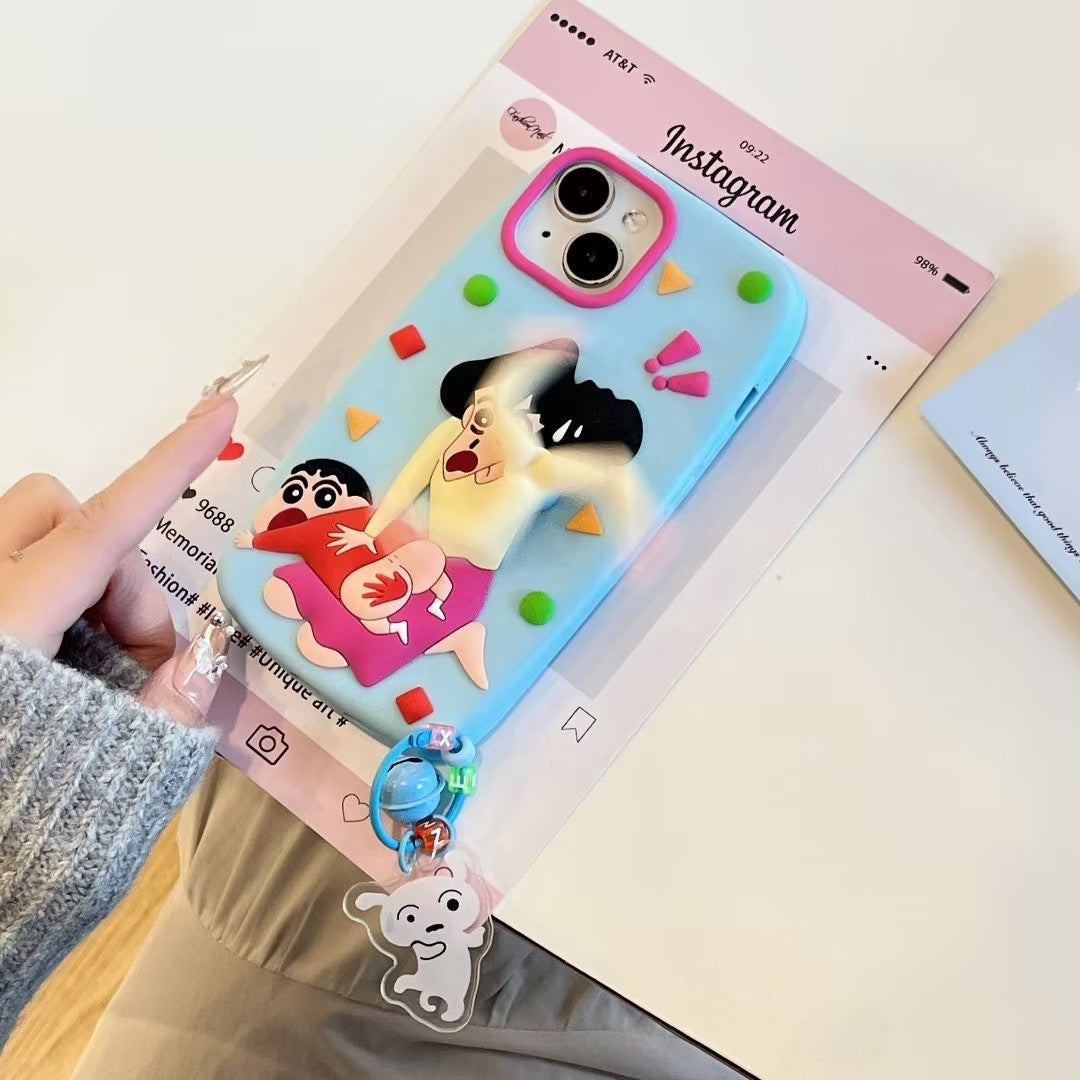 Funny Fan Phone Case - Misae Spanking Shin-chan's Butt