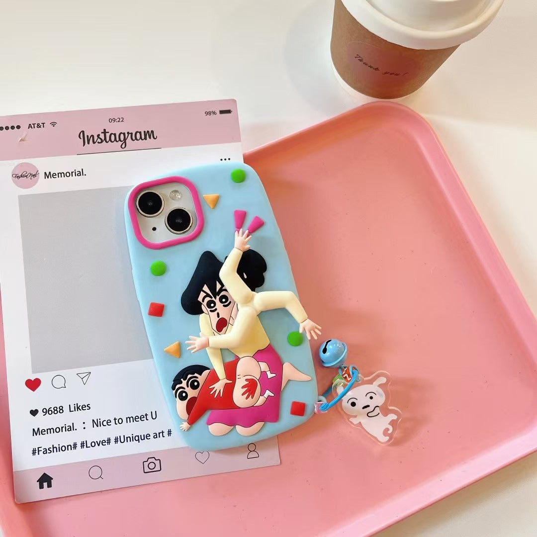 Funny Fan Phone Case - Misae Spanking Shin-chan's Butt