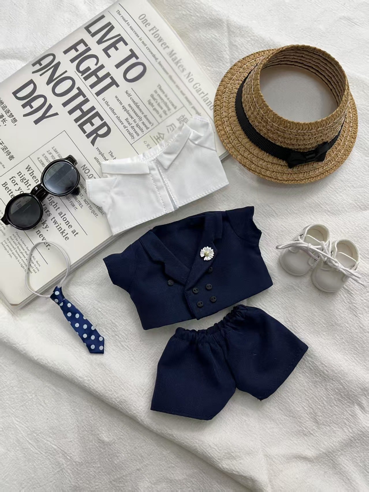 17cm Labubu clothes-GD Inspired Midnight Navy Suit