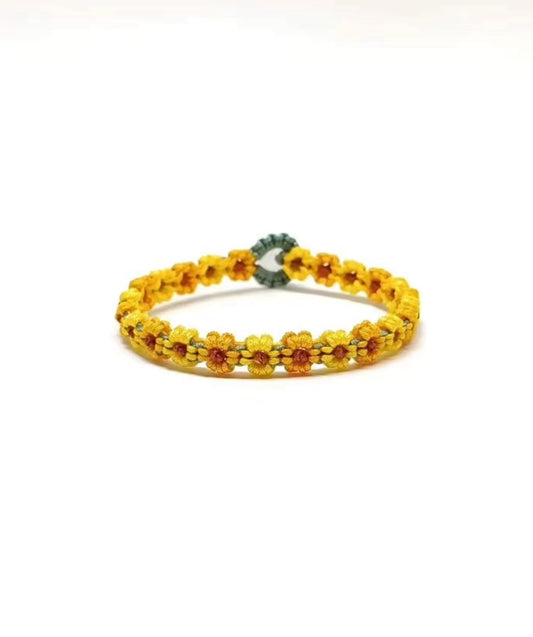 Handwoven Sunflower Bracelet