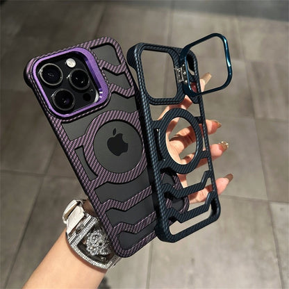 Hollow-Out Carbon Fiber Phone Case with Interchangeable Lens Mount