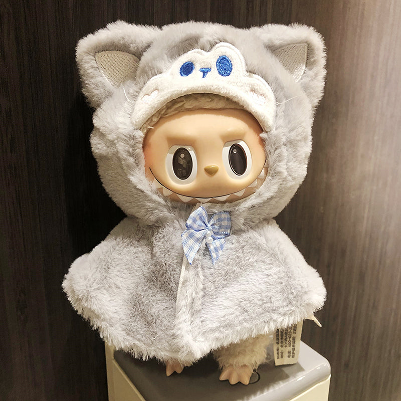 Labubu Clothes 17cm-Husky Doll Cape