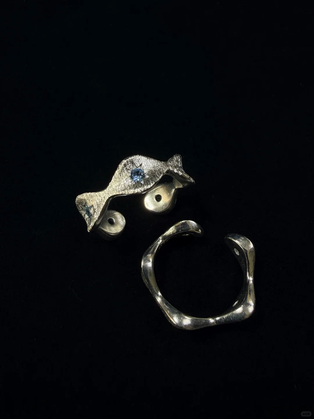Island & Star Silver Ring