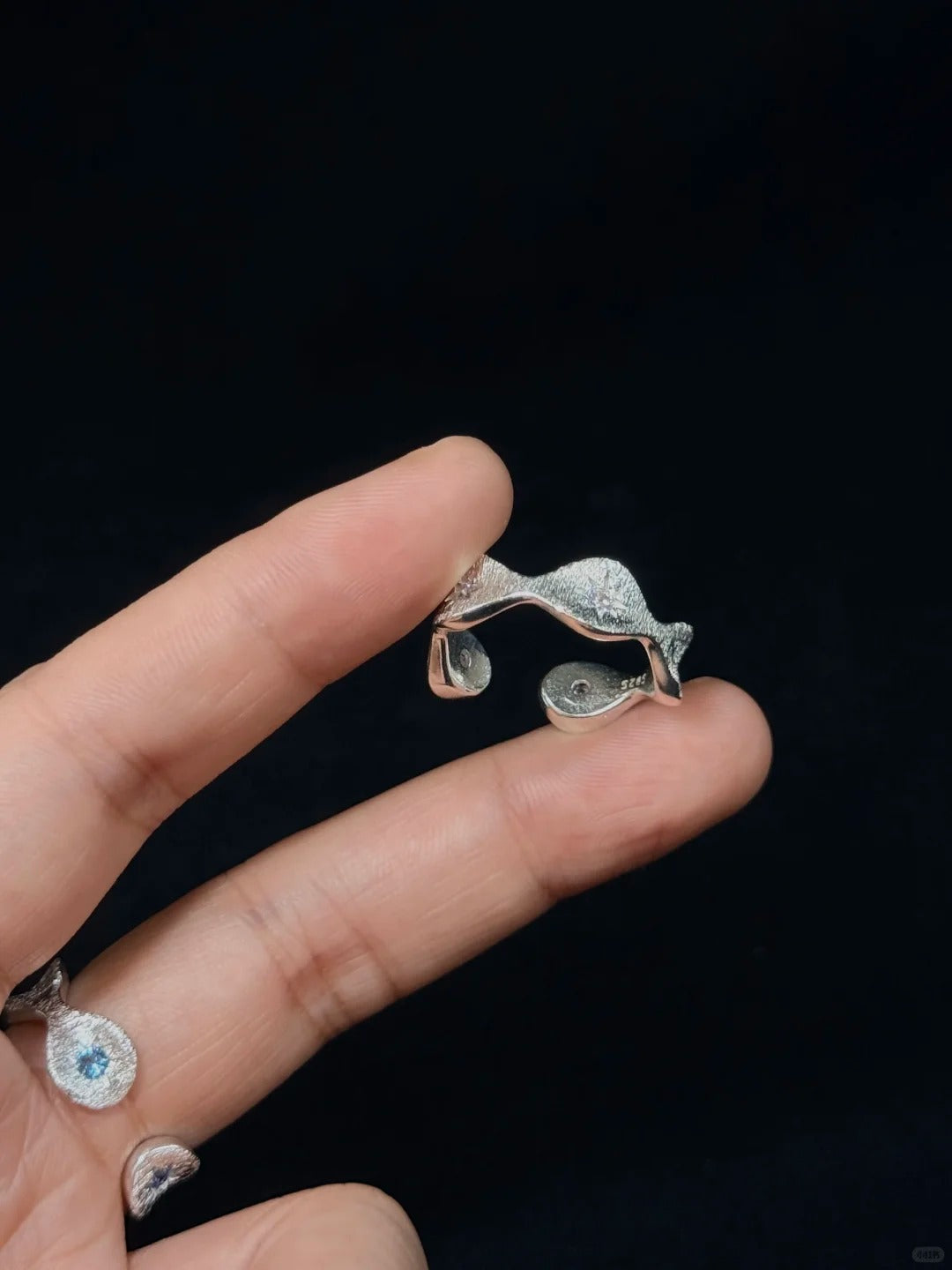Island & Star Silver Ring