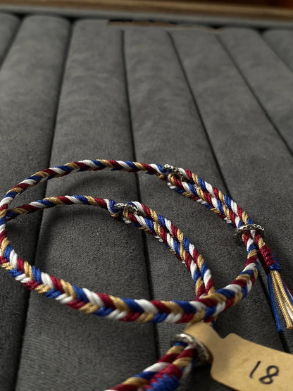 Carnival- Handwoven Lucky Herringbone Bracelet- 925 Silver
