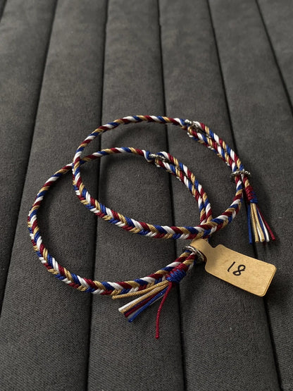 Carnival- Handwoven Lucky Herringbone Bracelet- 925 Silver