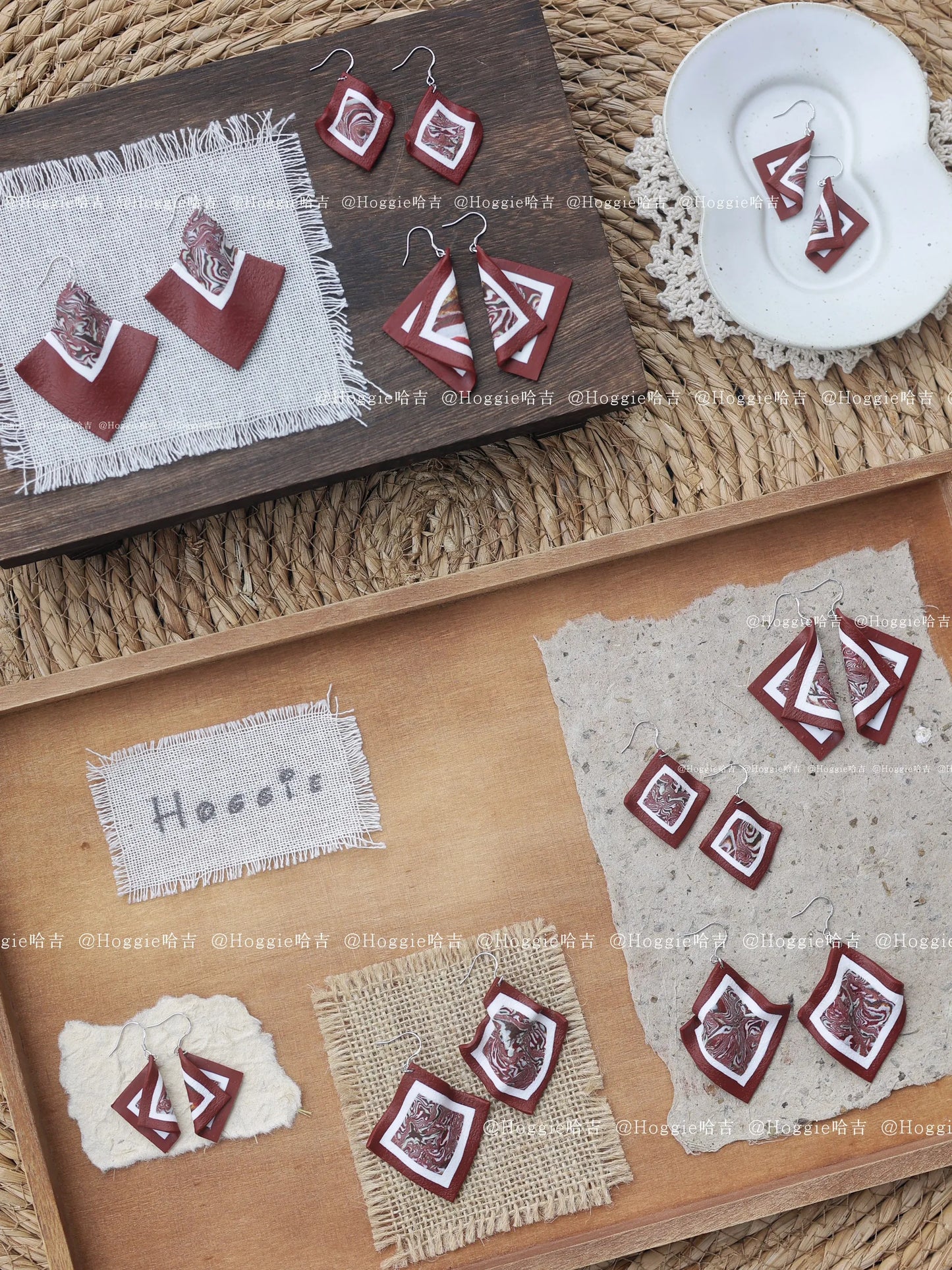 Lush Berry-Handmade Clay Earrings- Unique Artisan Jewelry Gift