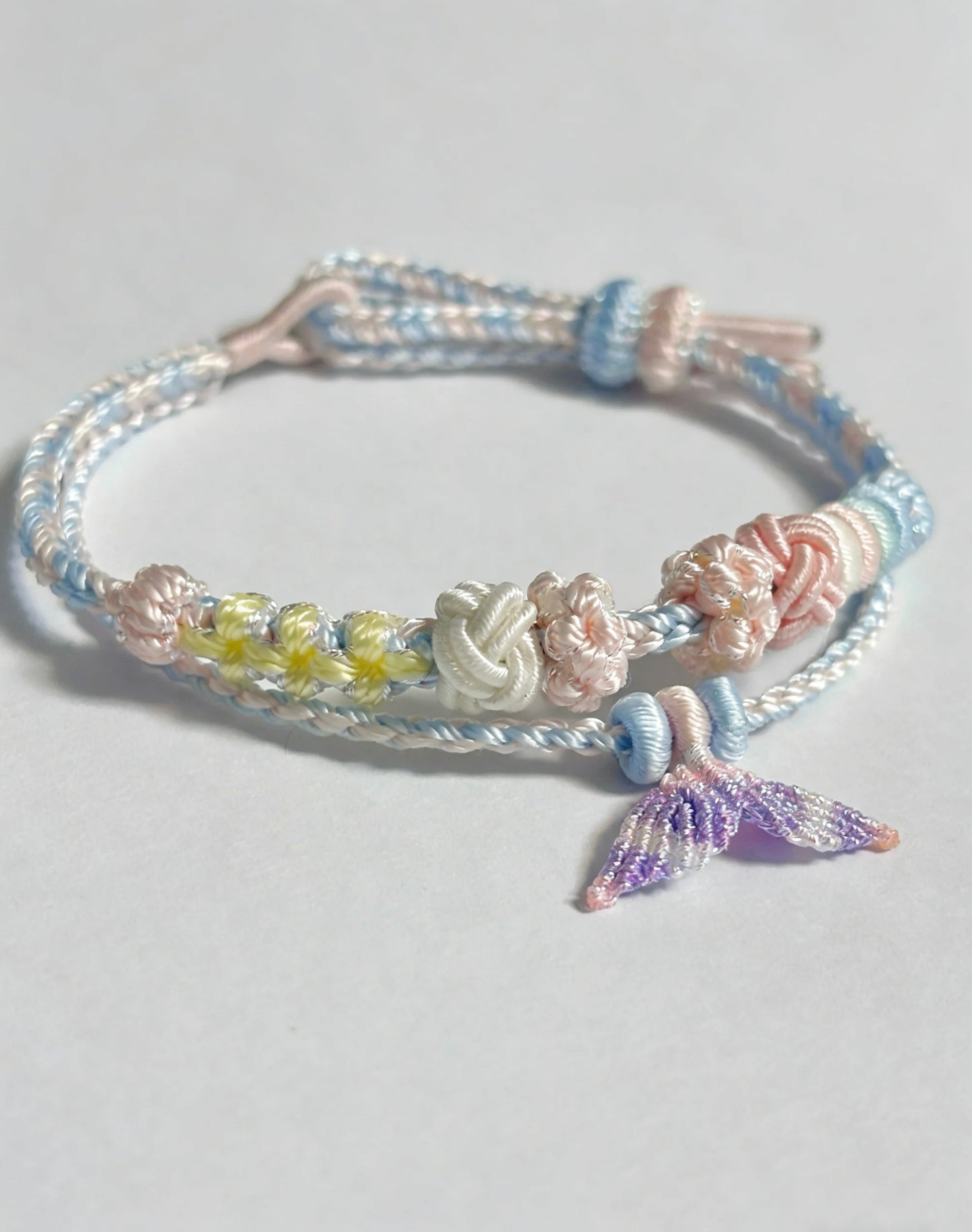 Mermaid Tail Bracelet - Handwoven Ocean Wave Design