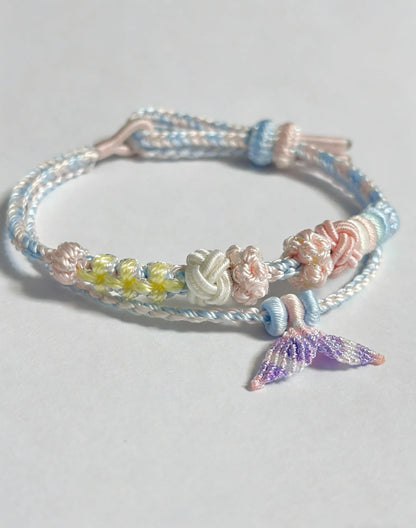 Mermaid Tail Bracelet - Handwoven Ocean Wave Design