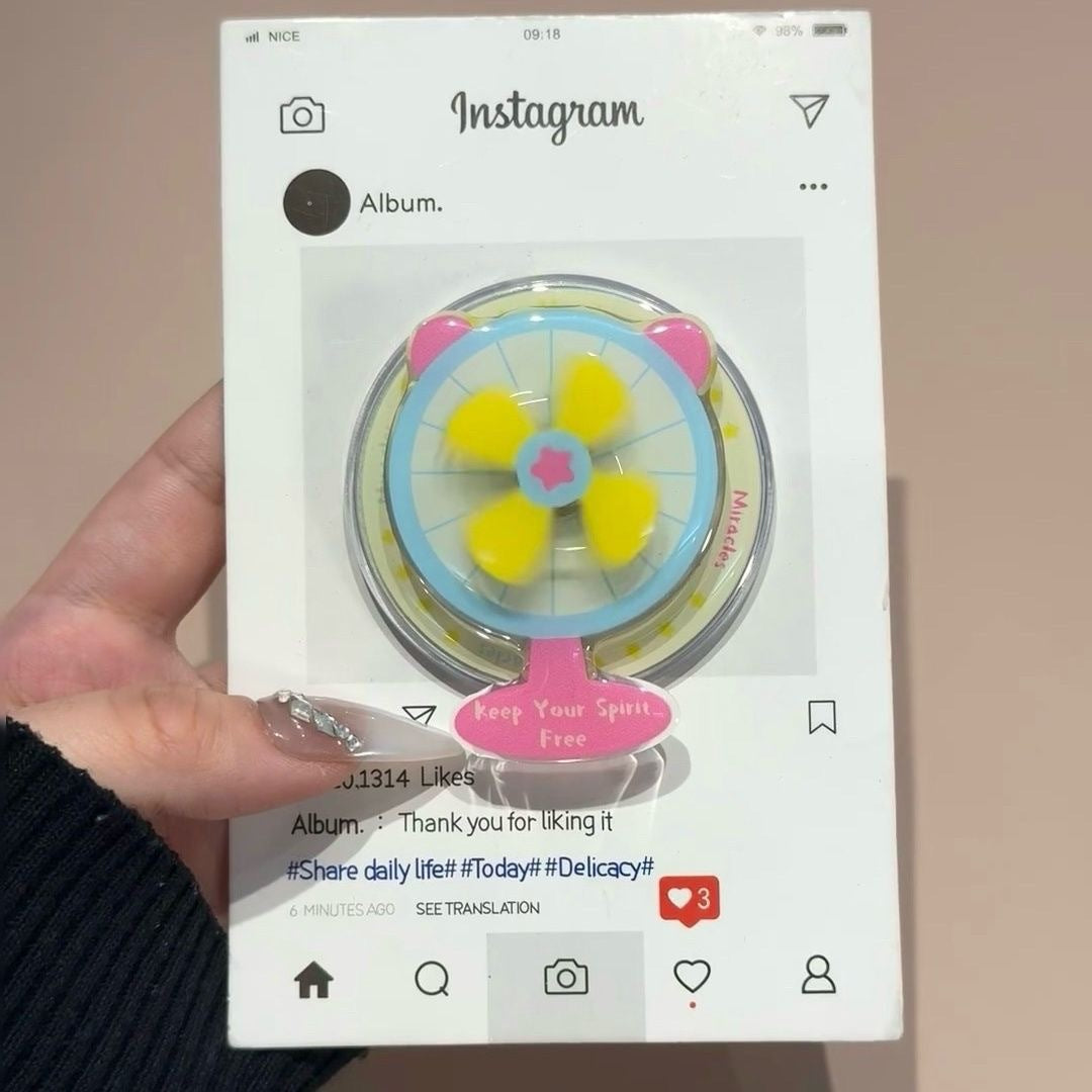Multicolor Starry Phone Case & Whirlwind-Spinning Stand Set