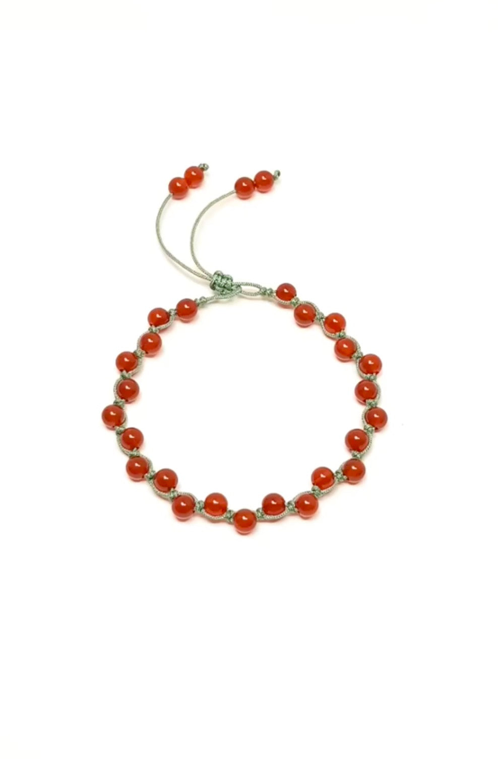 Original Handmade Red Jade Bracelet, Adjustable Wrap Bracelet