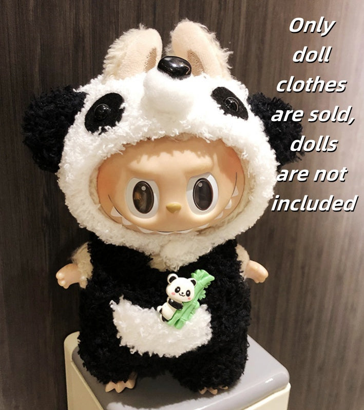Labubu Clothes 17cm-Panda Baby Series Doll Outfits
