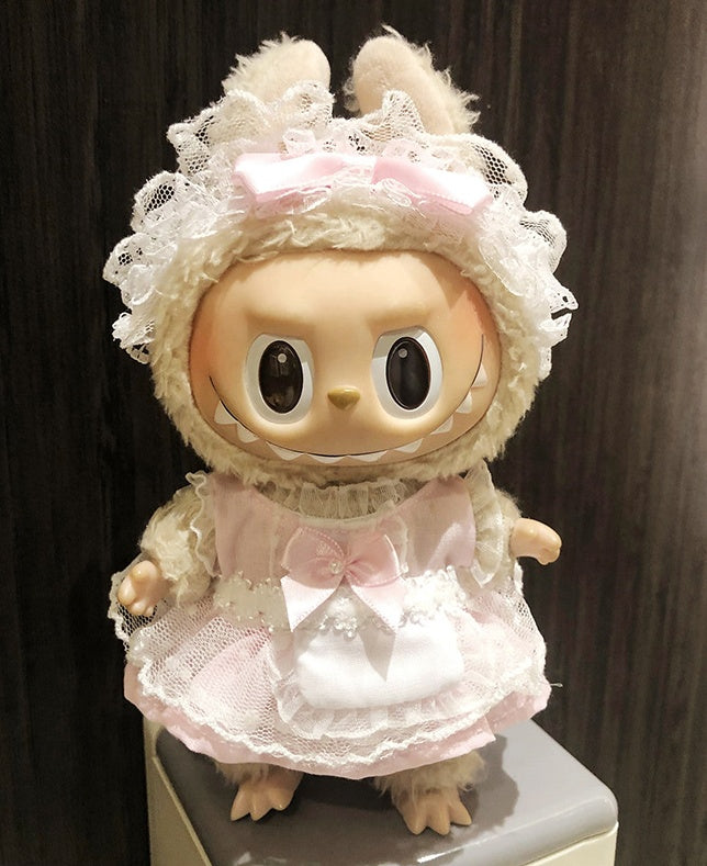 Labubu Clothes 17cm-Pink Lolita Dress