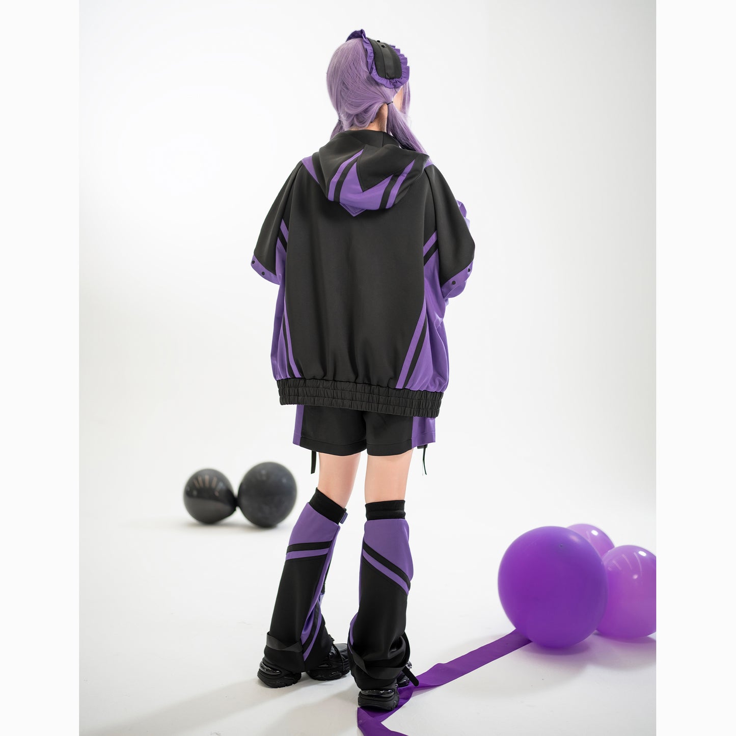 [Winged Light Gear] Original Decora Kei Anime-style Coat Set - Purple Otaku Fashion