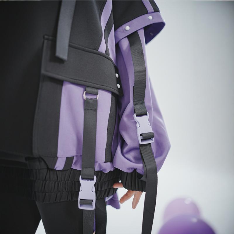 [Winged Light Gear] Original Decora Kei Anime-style Coat Set - Purple Otaku Fashion