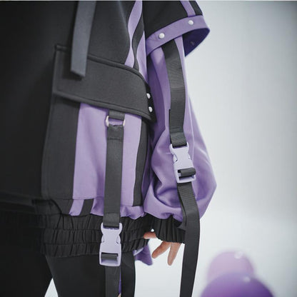 [Winged Light Gear] Original Decora Kei Anime-style Coat Set - Purple Otaku Fashion