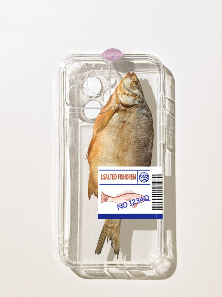 Clear Transparent Fish Design iPhone Case for iPhone 16/15/14/13/12/11 Pro/Max/Plus - Lightweight Protective Cover