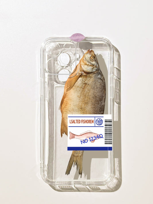 Clear Transparent Fish Design iPhone Case for iPhone 16/15/14/13/12/11 Pro/Max/Plus - Lightweight Protective Cover