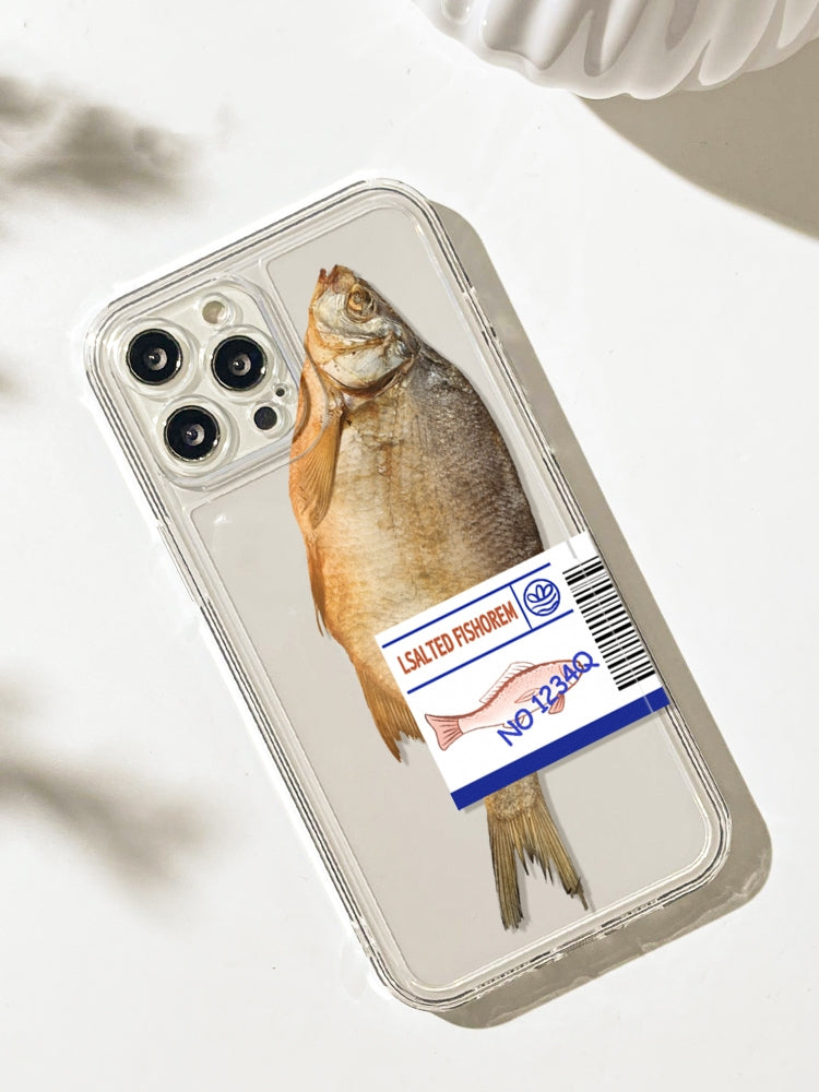 Clear Transparent Fish Design iPhone Case for iPhone 16/15/14/13/12/11 Pro/Max/Plus - Lightweight Protective Cover