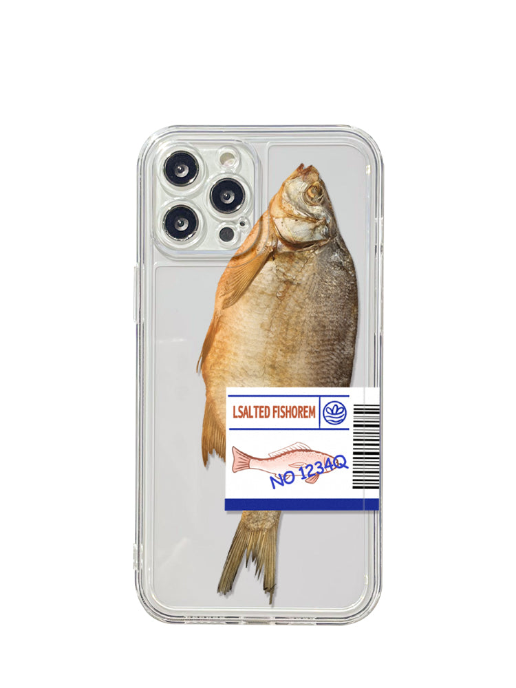 Clear Transparent Fish Design iPhone Case for iPhone 16/15/14/13/12/11 Pro/Max/Plus - Lightweight Protective Cover