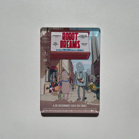 Robot Dreams Fridge Magnet 02 - Robot & Dog Walking | 5.6×8cm | 6mm Thick