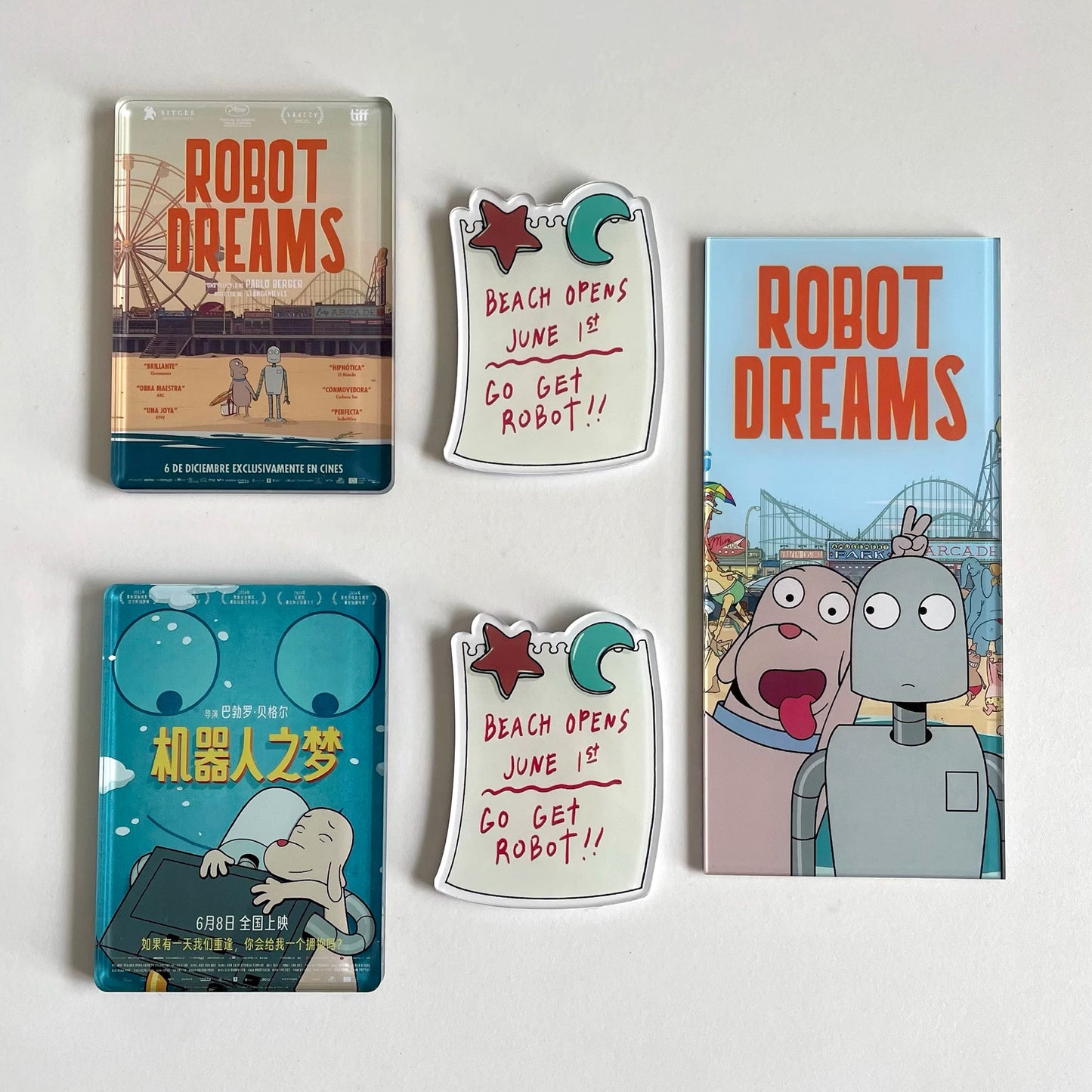 Robot Dreams Fridge Magnet 01 - Robot & Dog  | 5.6×8cm | 6mm Thick