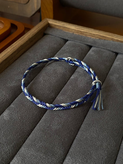 Sea Salt Fizz - Herringbone Bracelet- 925 Silver