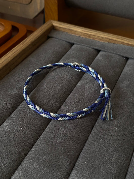 Sea Salt Fizz - Herringbone Bracelet- 925 Silver