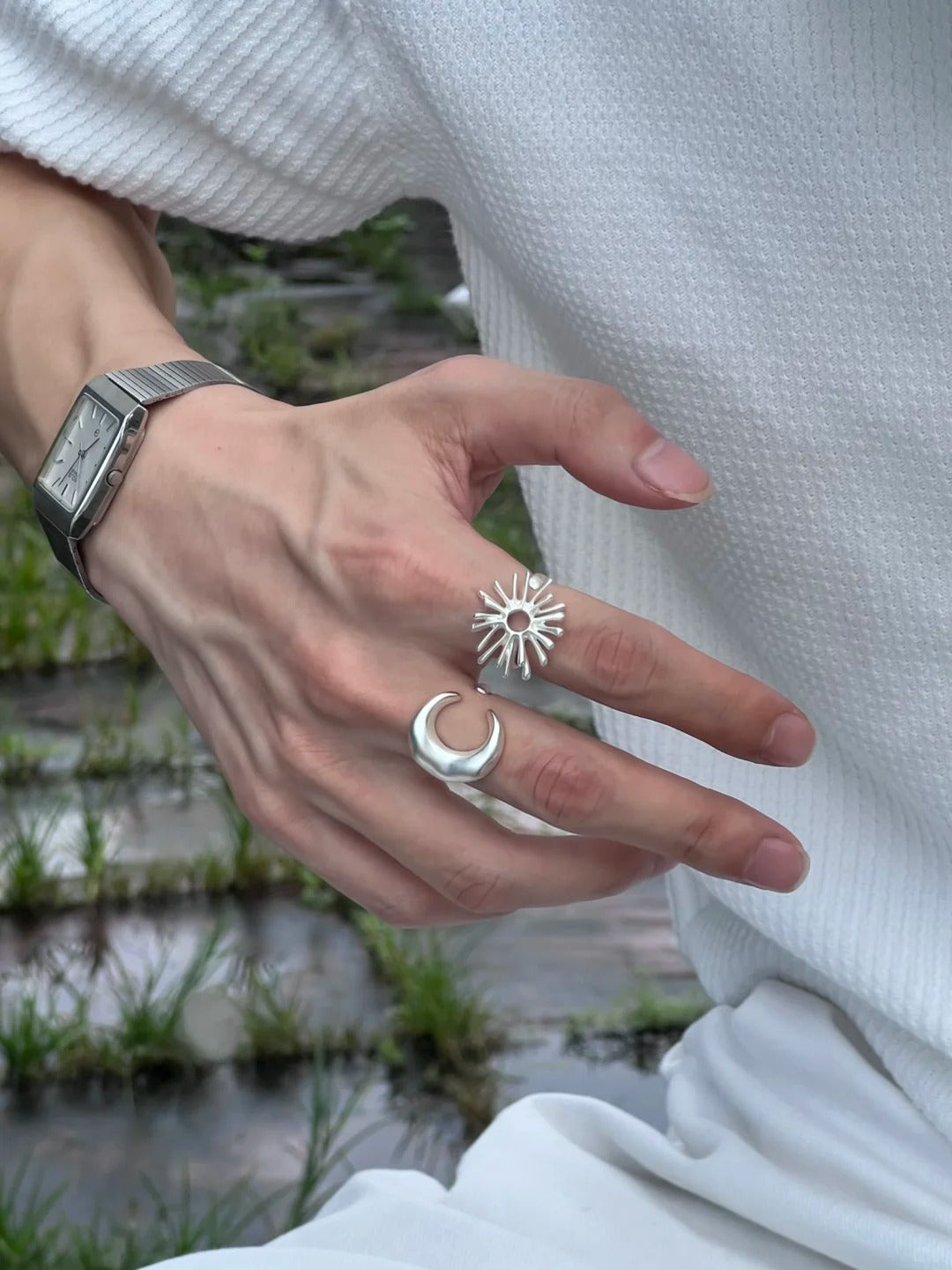 Soft Glow Silver Ring