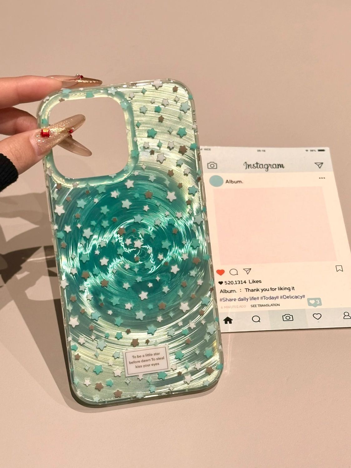 Summer Zephyr Blue Vortex Star Phone Case