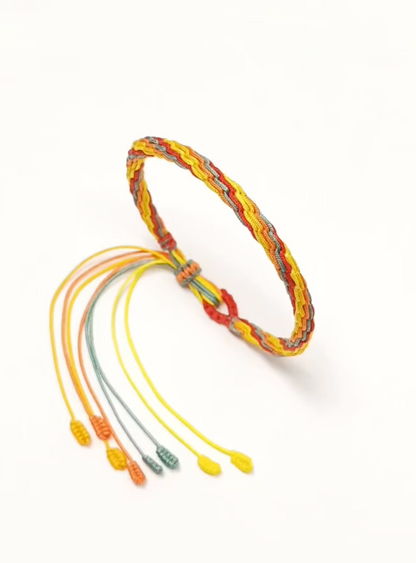 Tibetan Wheel of Life Bracelet – Handwoven