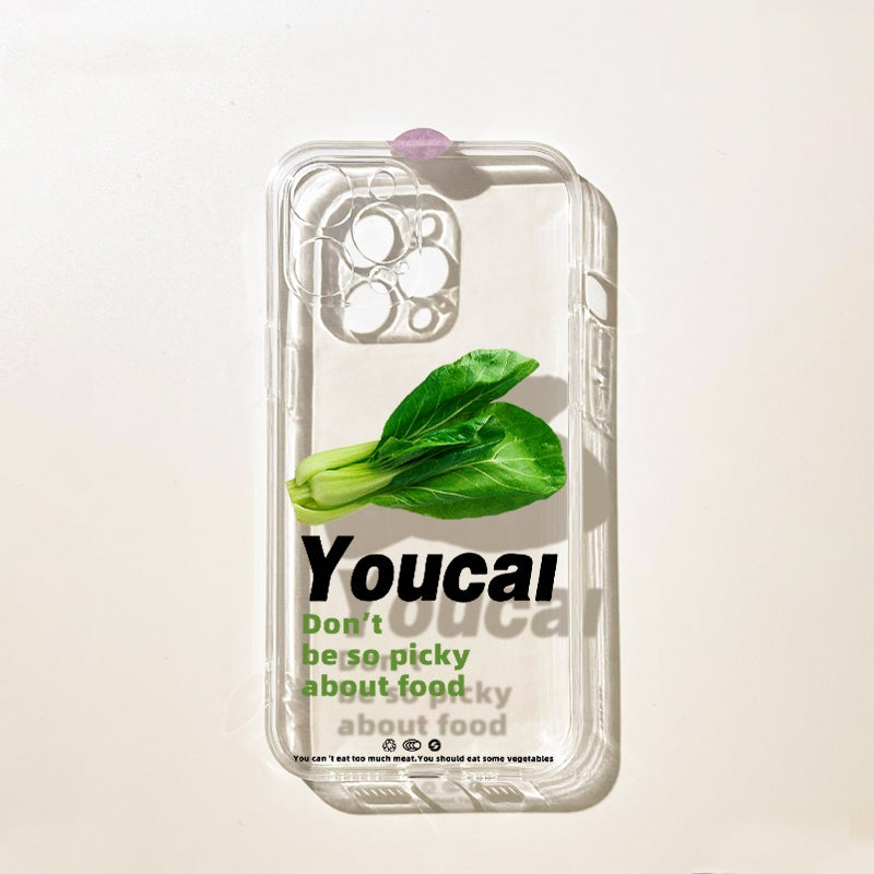 Vegatable iPhone Case - Transparent Cover for iPhone 16/15/14/13/12/11 Pro/Max
