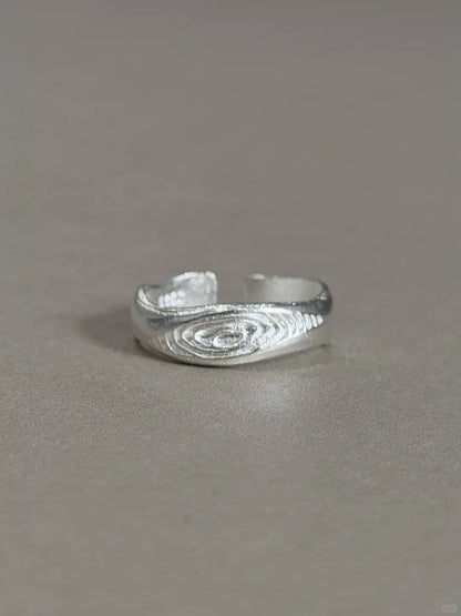 Whirlpool Tree Silver Ring