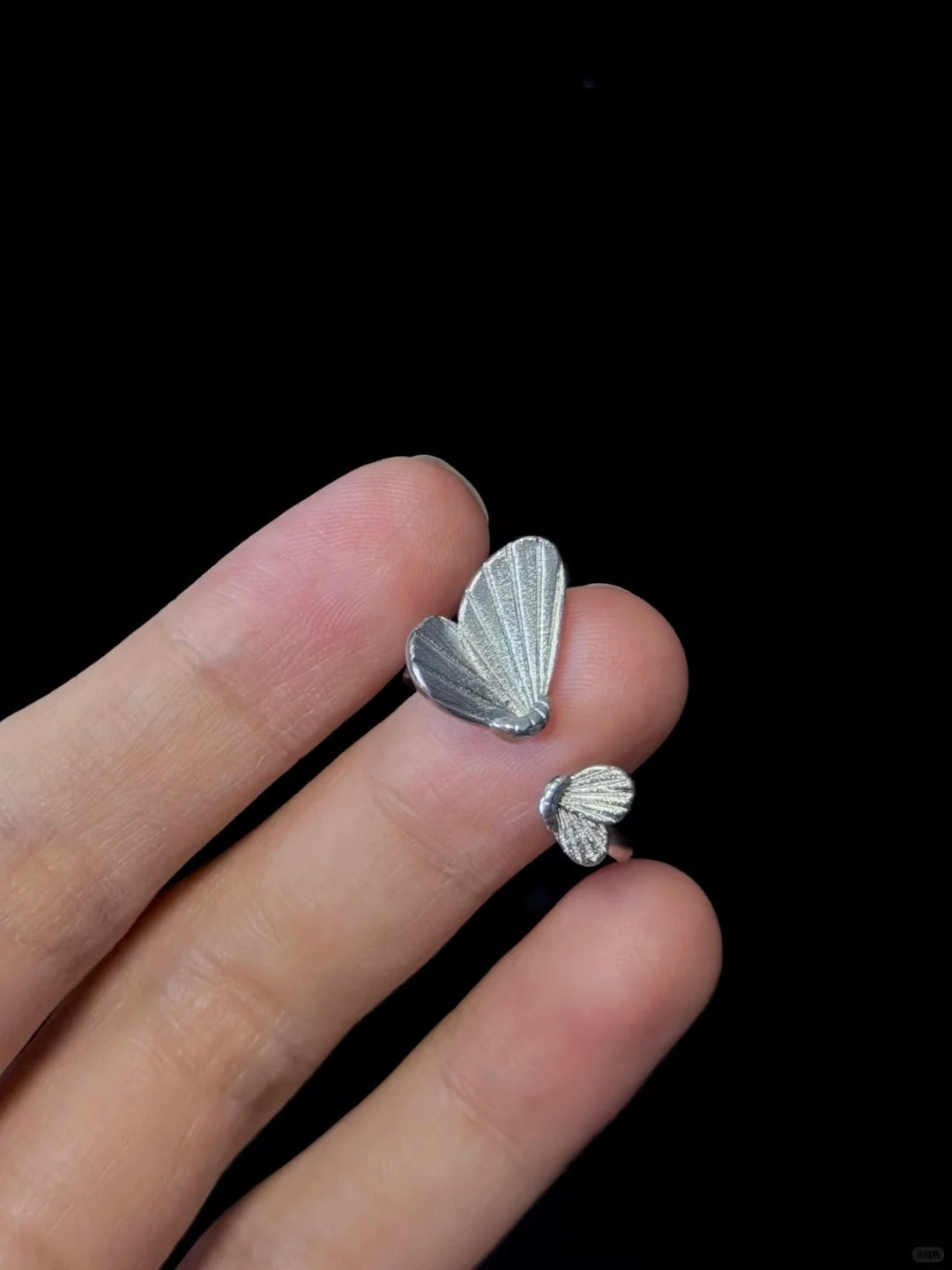 Whisper Butterflies Silver Ring