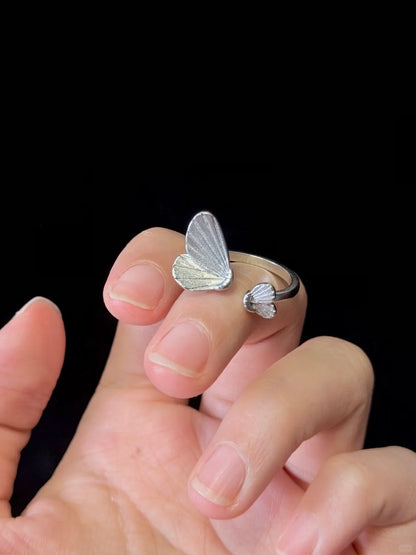 Whisper Butterflies Silver Ring