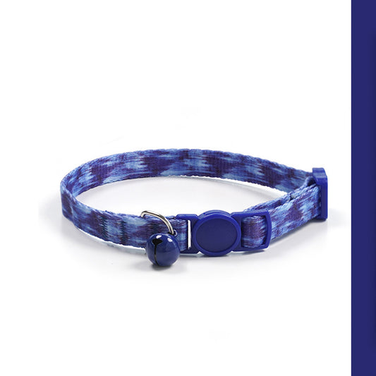 Adjustable Cat Dog Collar with Bell-Blue Gradient