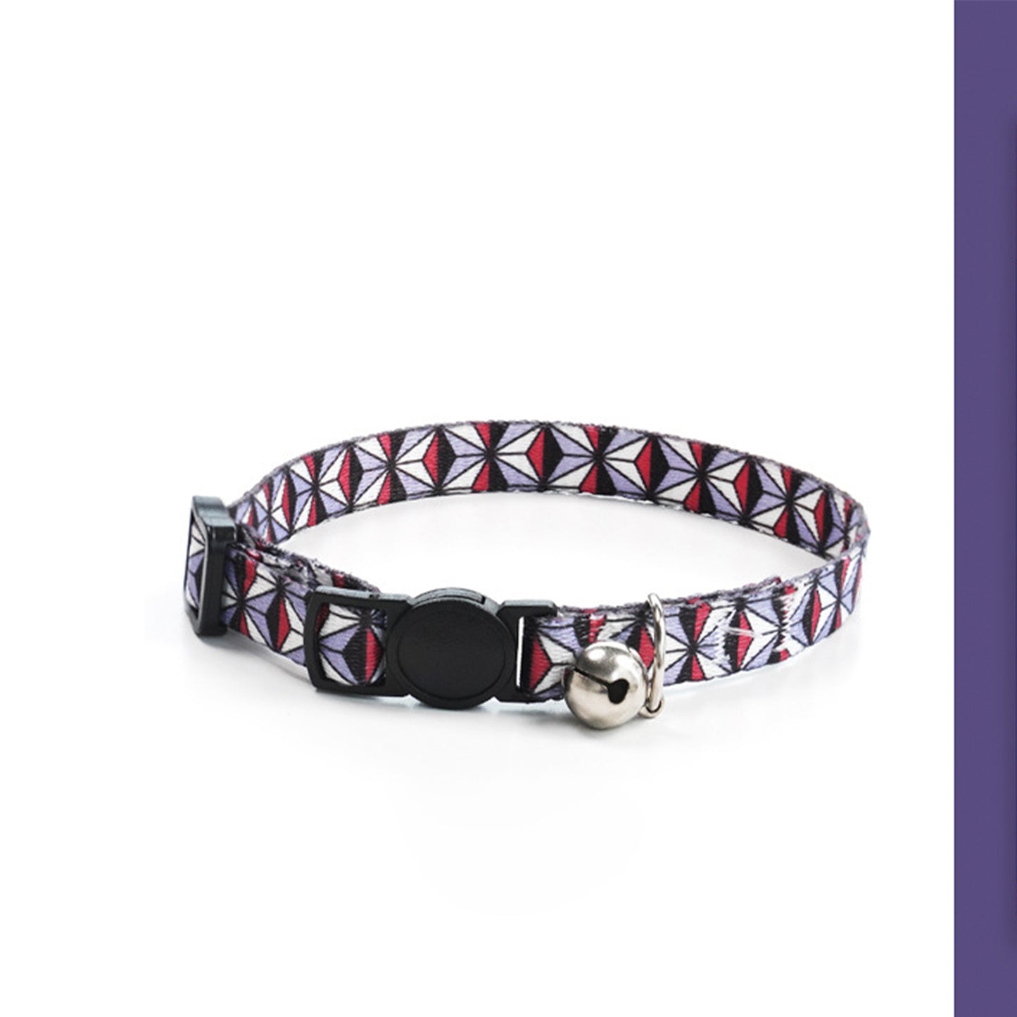 Adjustable Cat Dog Collar with Bell-British Mirror Flower