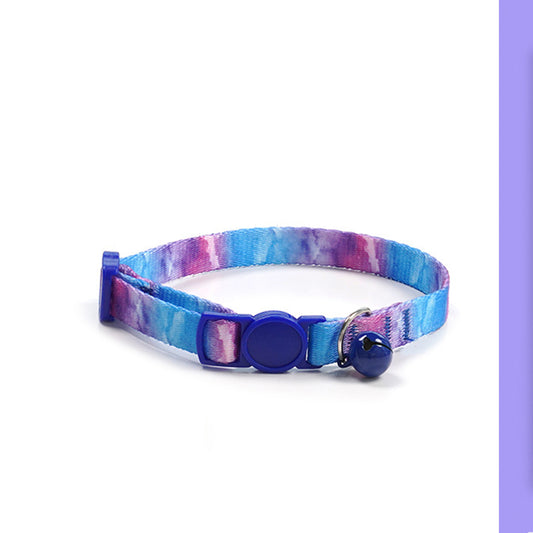 Adjustable Cat Dog Collar with Bell-Dream Sky