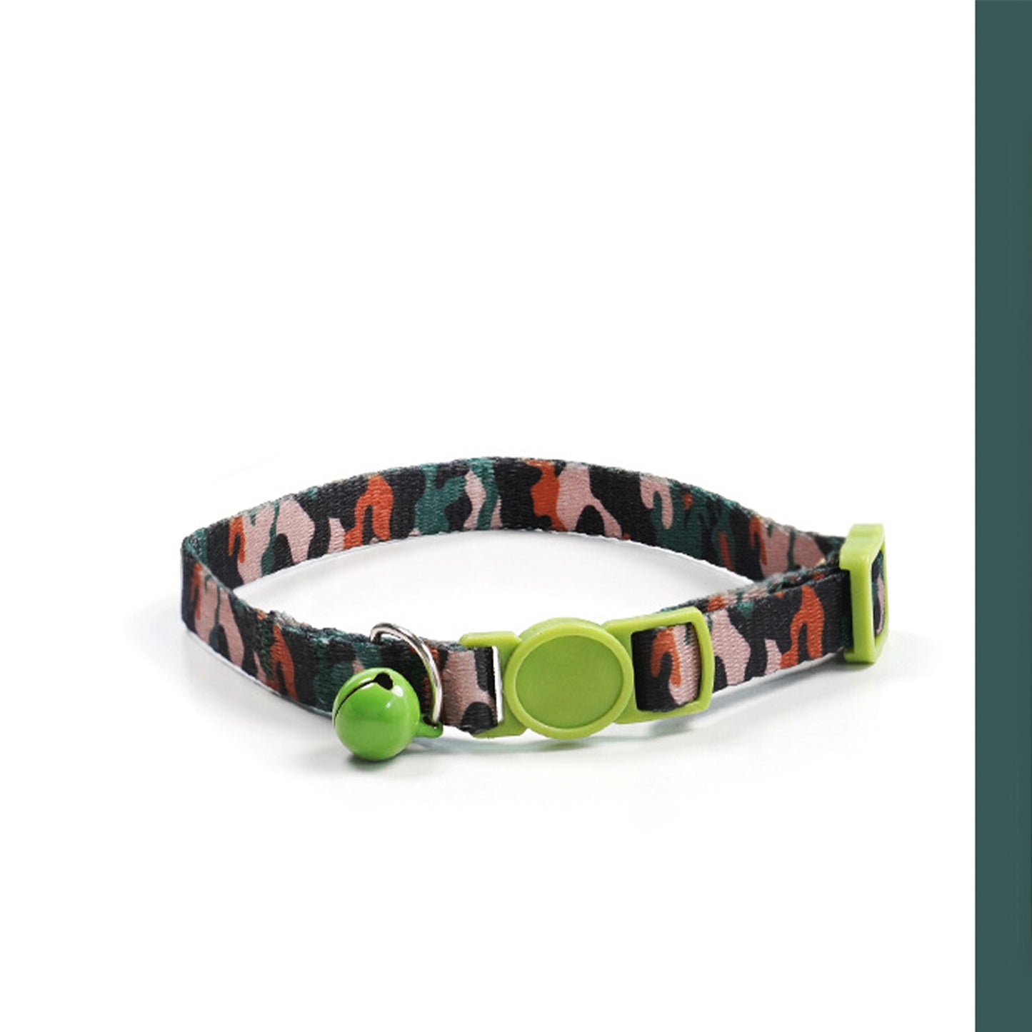 Adjustable Cat Dog Collar with Bell-Forest Camo