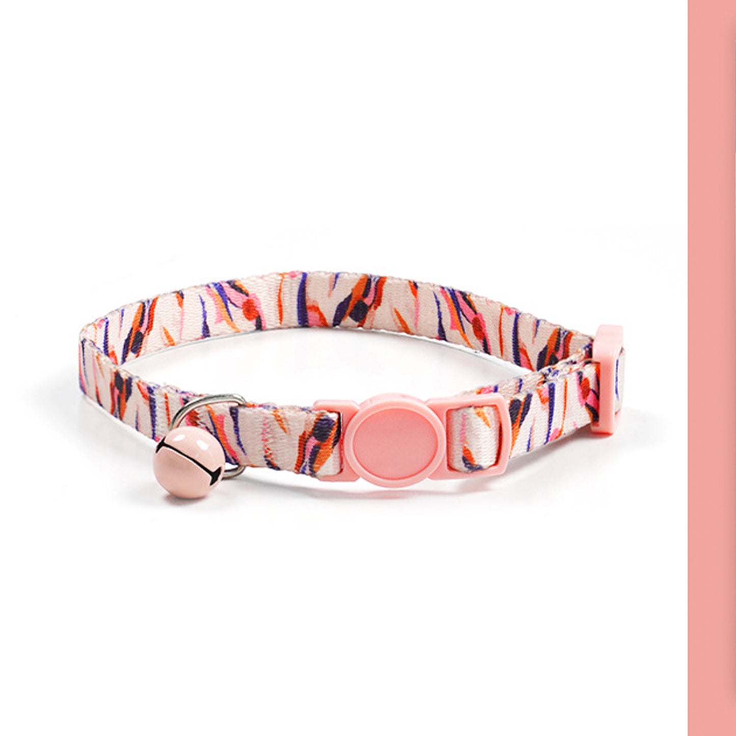 Adjustable Cat Dog Collar with Bell-Mirror Flower Water Moon