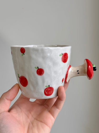 Original Apple Core Design Mug - Handcrafted Stoneware Coffee Cup