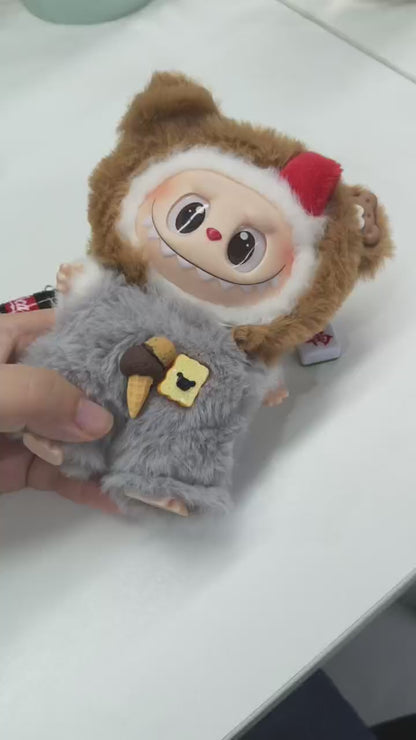 17cm Labubu Clothes-Ice Cream Cookie Bear